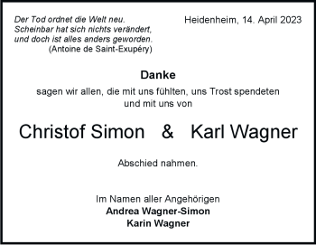 Traueranzeige von Christof Simon von Heidenheimer Zeitung