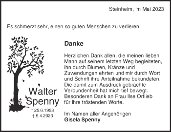 Traueranzeige von Walter  Spenny  von Heidenheimer Zeitung
