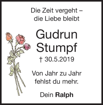 Traueranzeige von Gudrun Stumpf von Heidenheimer Zeitung