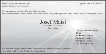 Traueranzeige von Josef Maisl von Heidenheimer Zeitung