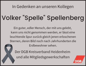 Traueranzeige von Volker Spellenberg von Heidenheimer Zeitung