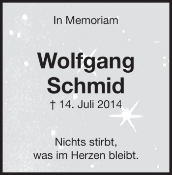 Traueranzeige von Wolfgang Schmid von Heidenheimer Zeitung
