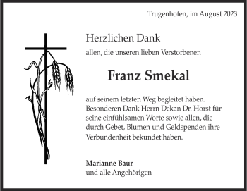 Traueranzeige von Franz Smekal von Heidenheimer Zeitung
