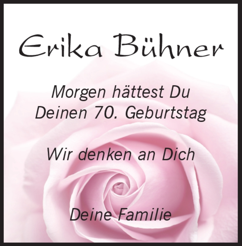  Traueranzeige für Erika Bühner vom 09.09.2023 aus Heidenheimer Zeitung