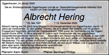 Traueranzeige von Albrecht Hering von Heidenheimer Zeitung