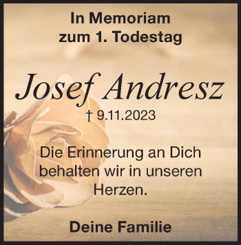 Traueranzeige von Josef Andresz von Heidenheimer Zeitung