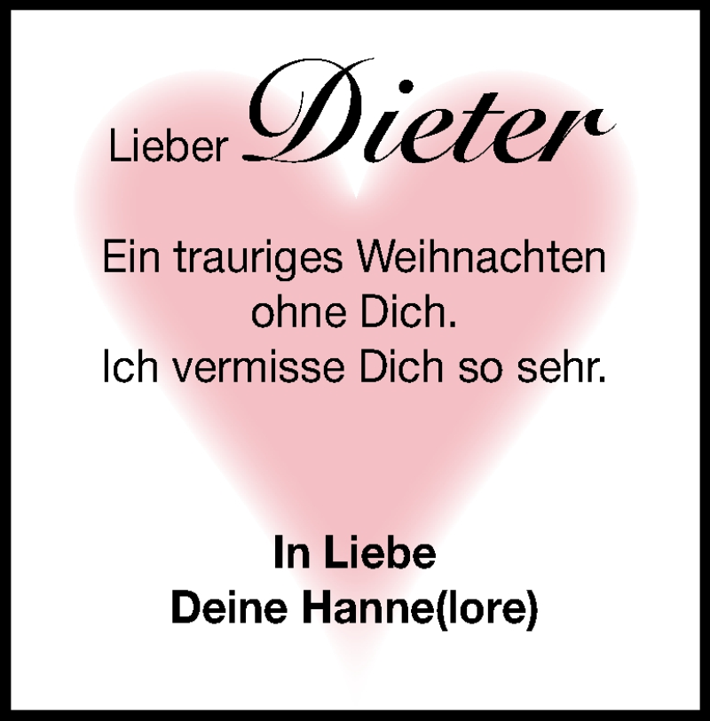  Traueranzeige für Dieter Hauf vom 24.12.2024 aus Heidenheimer Zeitung