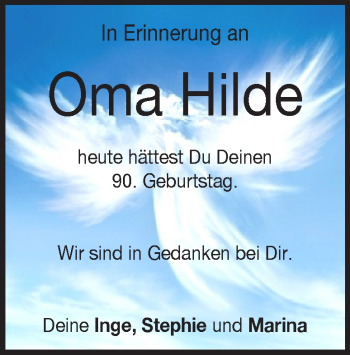 Traueranzeige von Hilde Biebl von Heidenheimer Zeitung