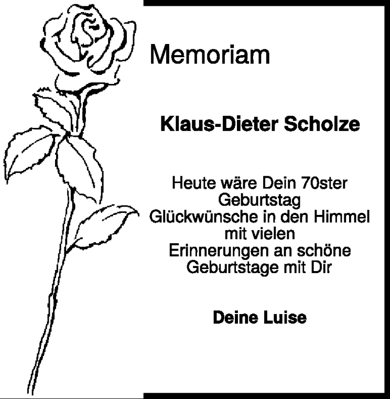  Traueranzeige für Klaus-Dieter Scholze vom 28.02.2024 aus Heidenheimer Zeitung