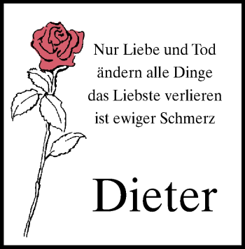 Traueranzeige von Dieter Lutz von Heidenheimer Zeitung
