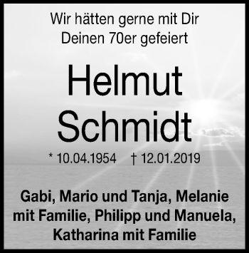 Traueranzeige von Helmut Schmidt von Heidenheimer Zeitung