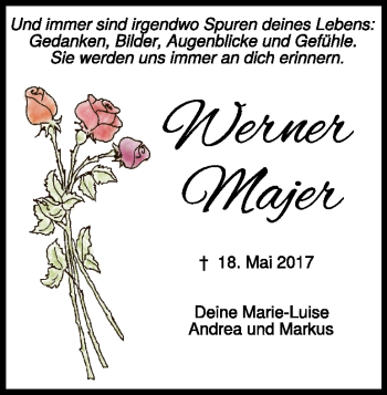 Traueranzeige von Werner Majer von Heidenheimer Zeitung