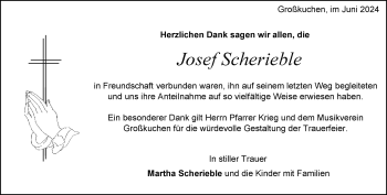 Traueranzeige von Josef Scherieble von Heidenheimer Zeitung