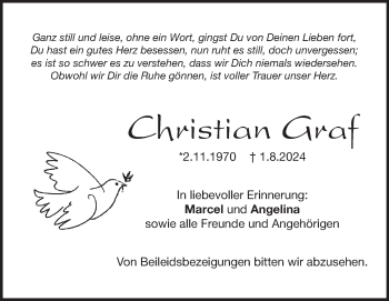 Traueranzeige von Christian Graf von Heidenheimer Zeitung