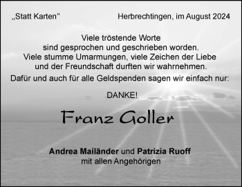 Traueranzeige von Franz Goller von Heidenheimer Zeitung