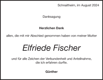 Traueranzeige von Elfriede Fischer von Heidenheimer Zeitung
