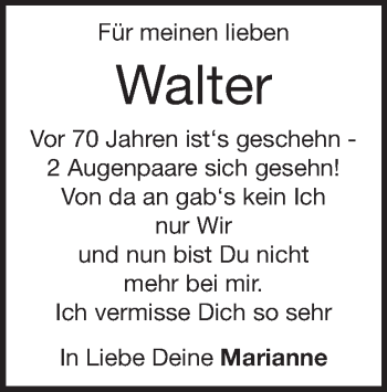 Traueranzeige von Walter Ruoff von Heidenheimer Zeitung