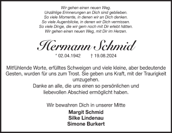 Traueranzeige von Hermann Schmid von Heidenheimer Zeitung