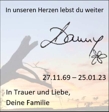 Traueranzeige von Daniela Reepschläger von Heidenheimer Zeitung