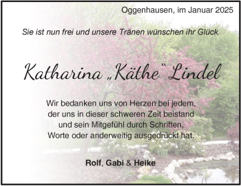 Traueranzeige von Katharina Lindel von Heidenheimer Zeitung