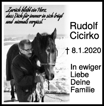 Traueranzeige von Rudolf Cicirko von Heidenheimer Zeitung