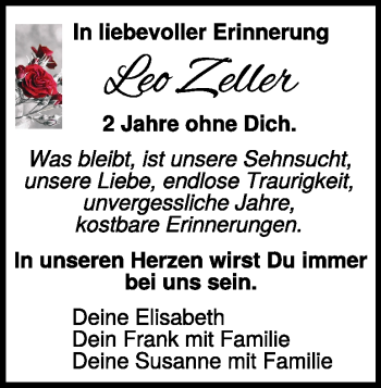 Traueranzeige von Leo Zeller von Heidenheimer Zeitung
