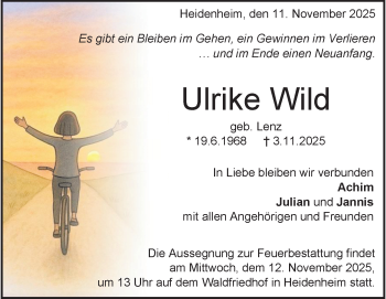 Traueranzeige von Ulrike Wild von Heidenheimer Zeitung