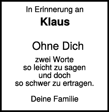 Traueranzeige von Klaus Prater von Heidenheimer Zeitung