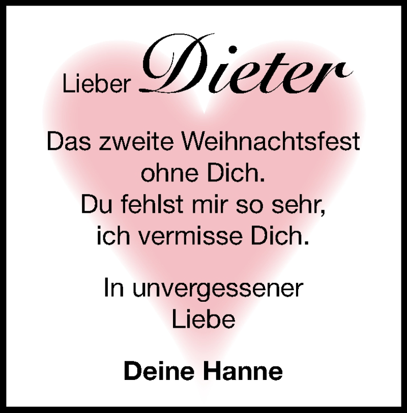  Traueranzeige für Dieter Hauf vom 24.12.2025 aus Heidenheimer Zeitung