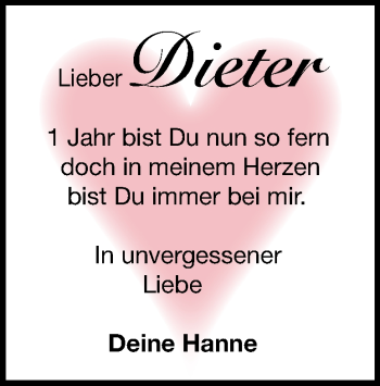 Traueranzeige von Dieter Hauf von Heidenheimer Zeitung