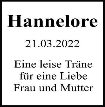 Traueranzeige von Hannelore Friedrich von Heidenheimer Zeitung