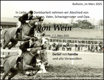 Traueranzeige von Egon Wein von Heidenheimer Zeitung