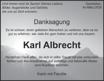 Traueranzeige von Karl Albrecht von Heidenheimer Zeitung