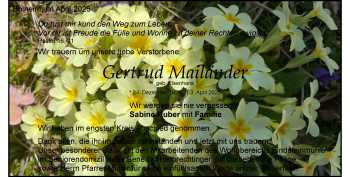 Traueranzeige von Gertrud Mailänder von Heidenheimer Zeitung