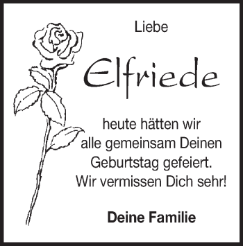 Traueranzeige von Elfriede Matzner von Heidenheimer Zeitung