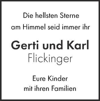 Traueranzeige von Karl Flickinger von Heidenheimer Zeitung