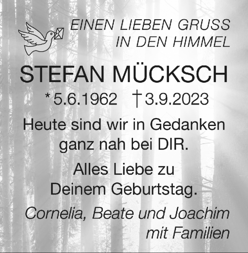  Traueranzeige für Stefan Mücksch vom 05.06.2025 aus Heidenheimer Zeitung