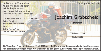 Traueranzeige von Joachim Grabscheid von Heidenheimer Zeitung