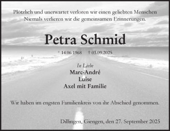 Traueranzeige von Petra Schmid von Heidenheimer Zeitung