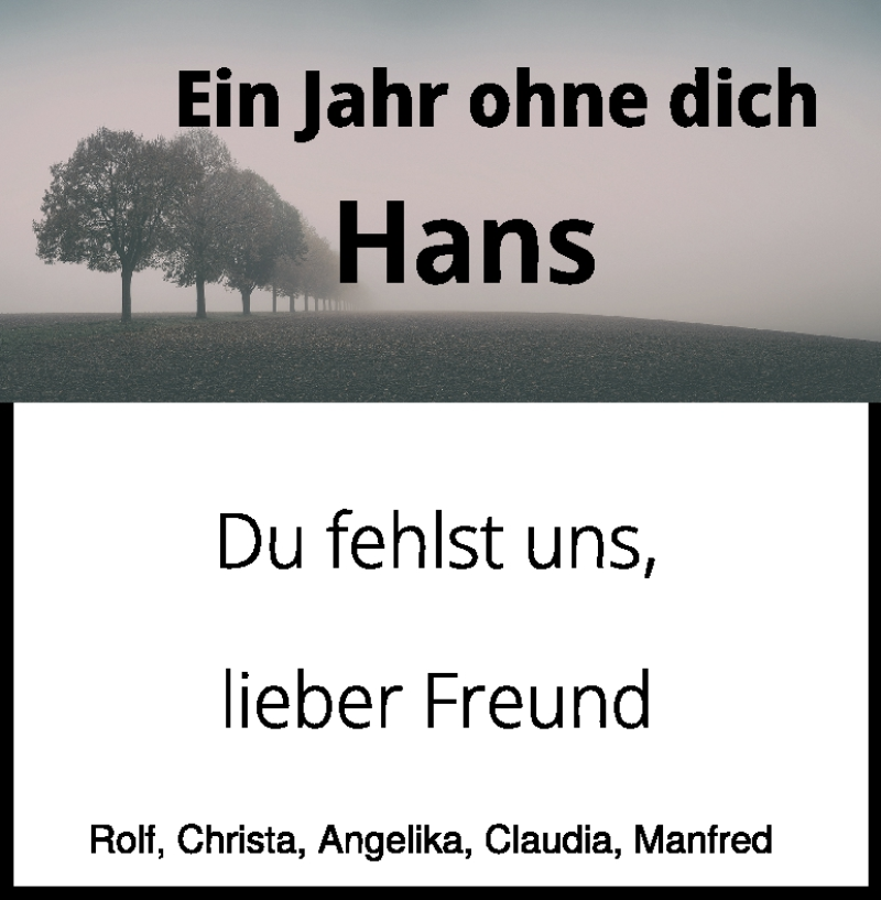  Traueranzeige für Hans Fey vom 31.01.2026 aus Heidenheimer Zeitung