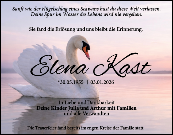 Traueranzeige von Elena Kast von Heidenheimer Zeitung