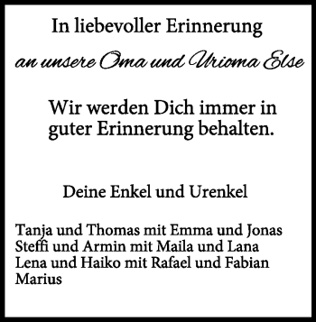 Traueranzeige von Else Bühner von Heidenheimer Zeitung